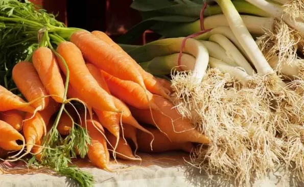 Tureckie danie z ryżem porami i marchewką