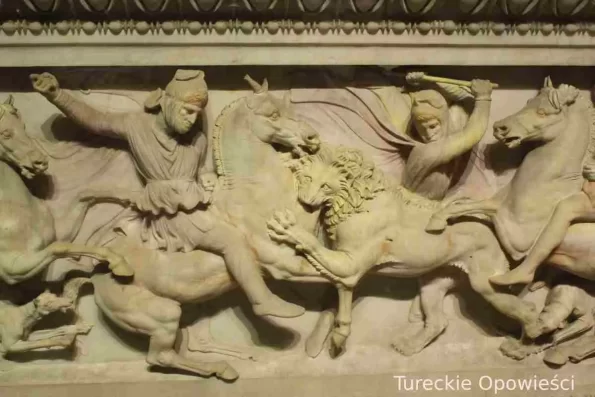 Relief z grobowca Aleksandra znajdującego się muzeum archeologicznym w Stambule